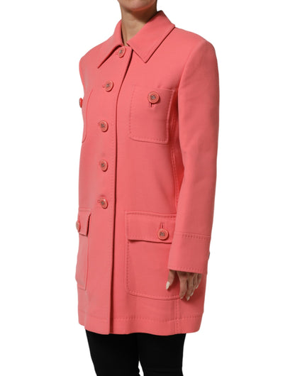 Gabardina rosa abotonada Dolce & Gabbana