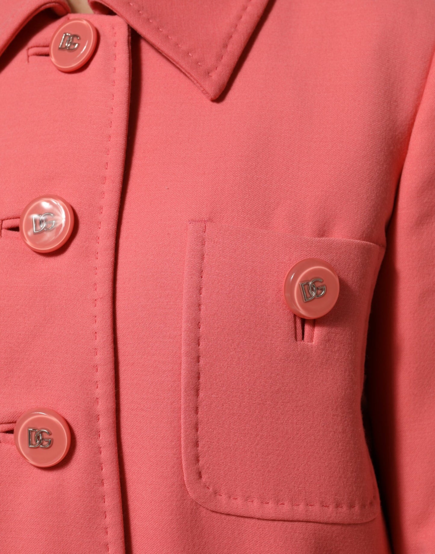 Gabardina rosa abotonada Dolce & Gabbana
