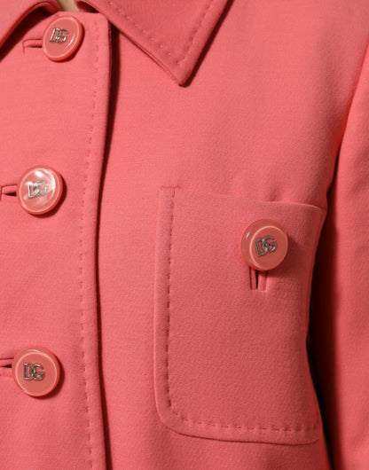 Gabardina rosa abotonada Dolce & Gabbana
