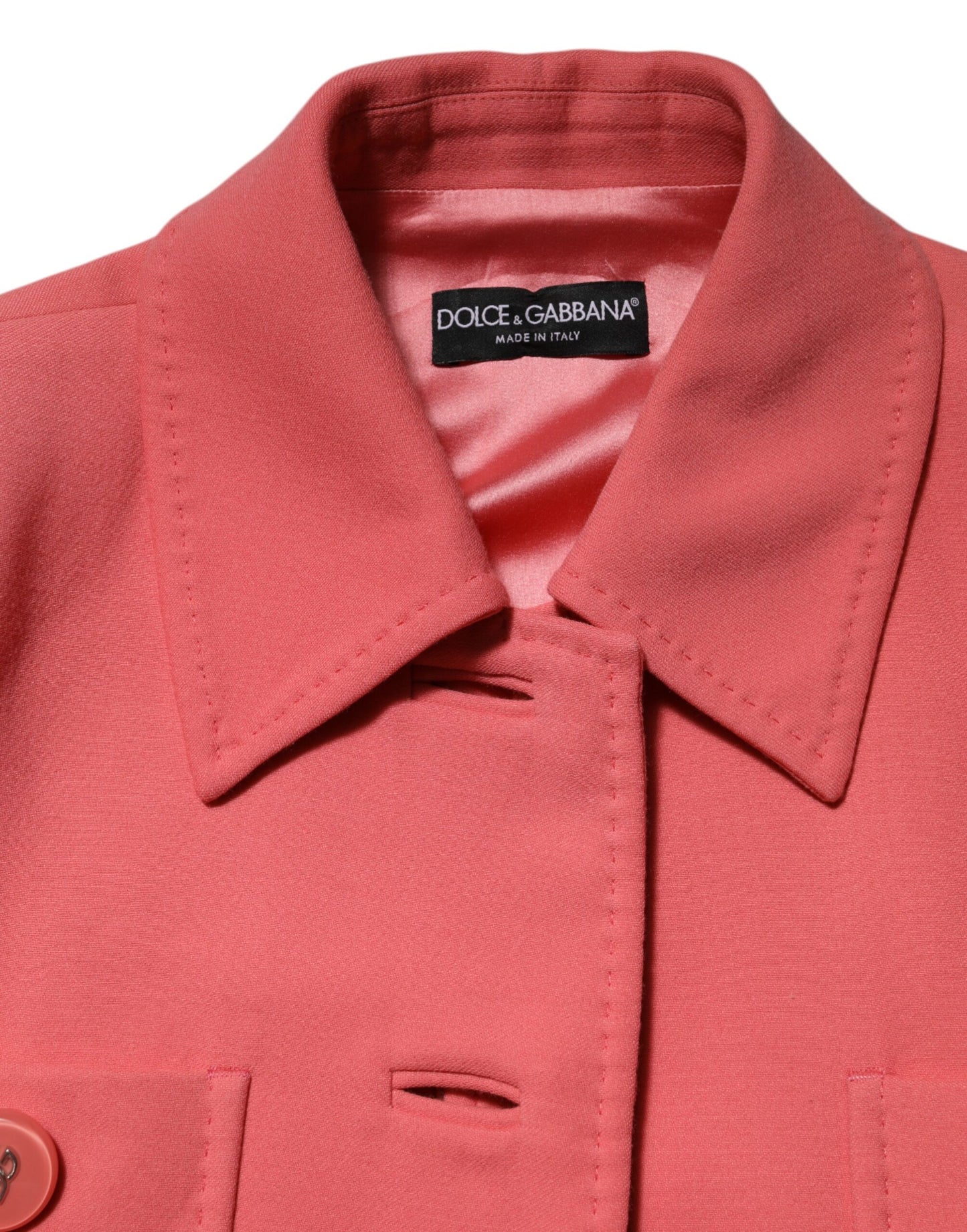 Gabardina rosa abotonada Dolce & Gabbana