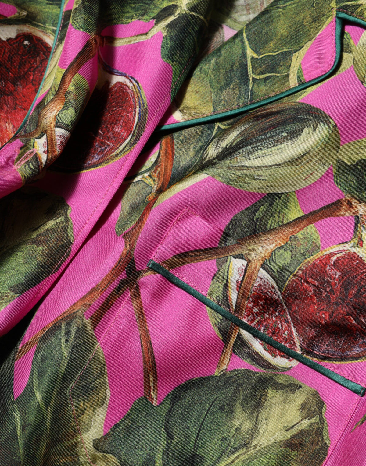 Chemisier en soie imprimé figue rose vif Dolce & Gabbana