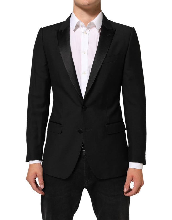 Dolce & Gabbana Blazer de traje de 2 botones de lana negra MARTINI para hombre