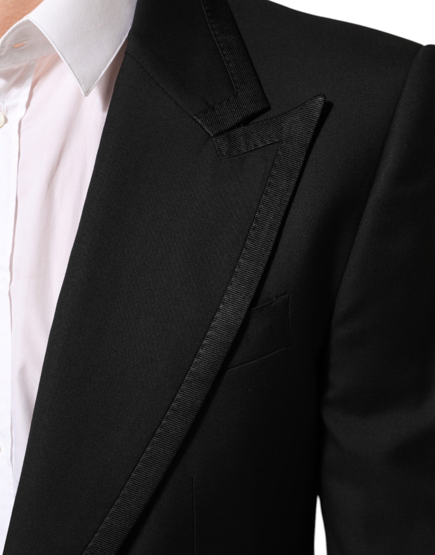 Veste de costume homme Dolce & Gabbana en laine noire à 1 bouton blazer