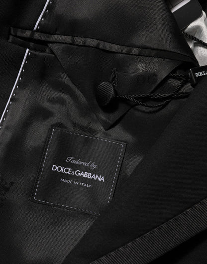 Veste de costume homme Dolce & Gabbana en laine noire à 1 bouton blazer