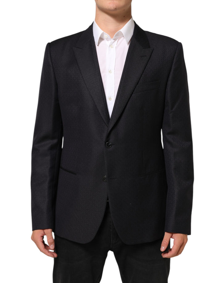 Dolce & Gabbana Americana de Traje de Lana Negra con 2 Botones para Hombre