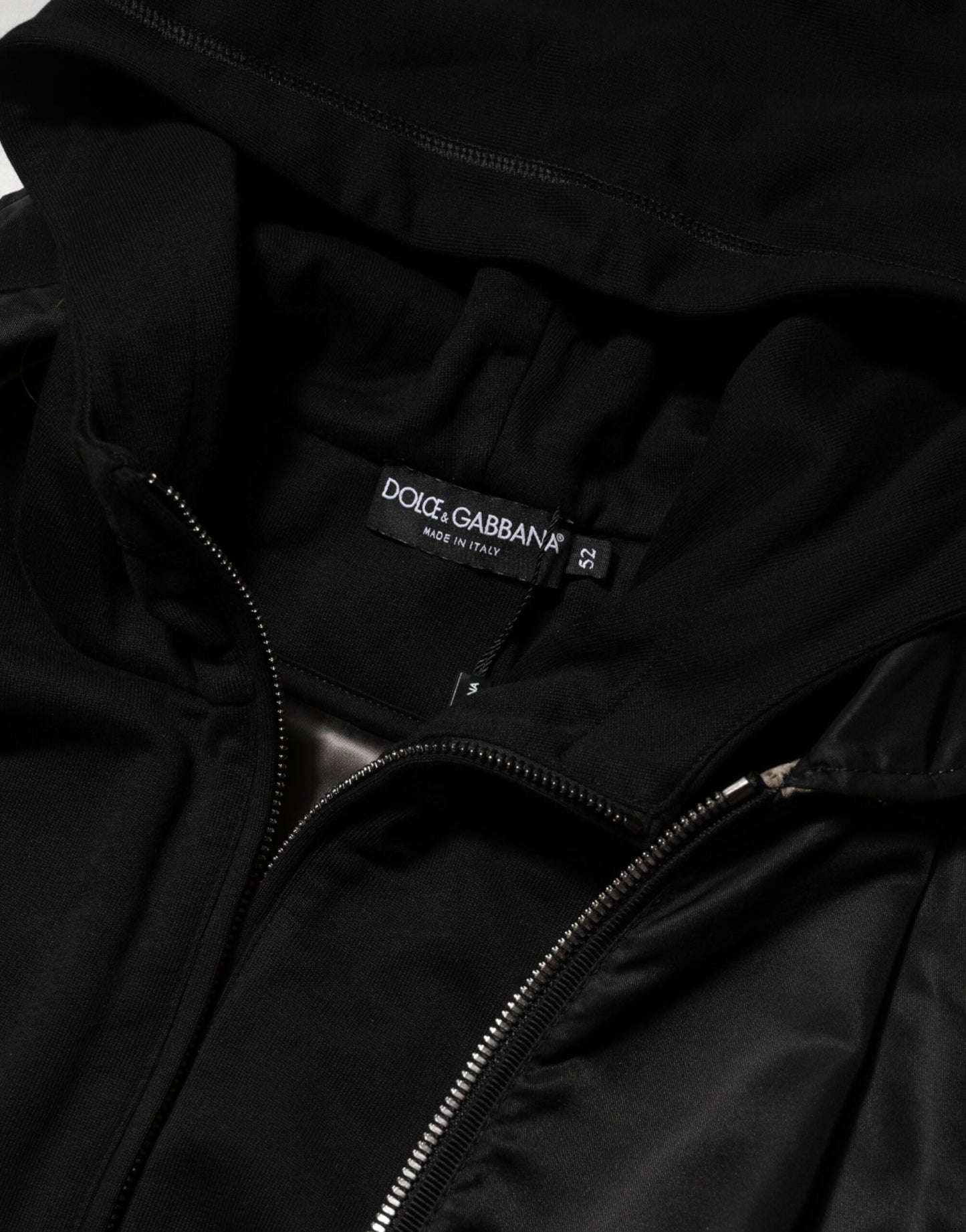 Blouson Bomber Dolce & Gabbana Noir en Coton à Capuche Zippé
