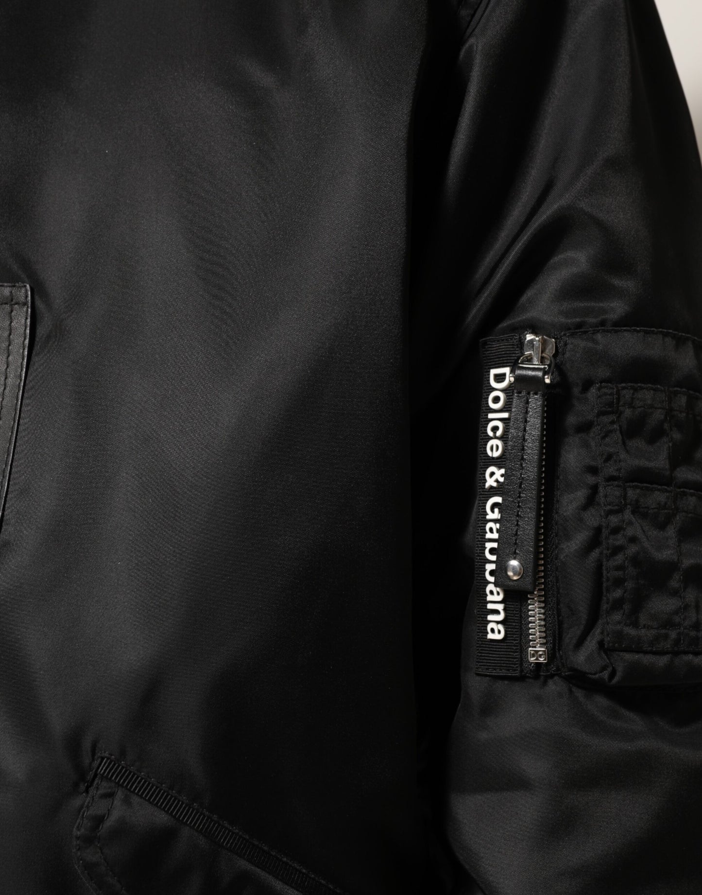 Blouson Bomber Dolce & Gabbana Noir en Coton à Capuche Zippé