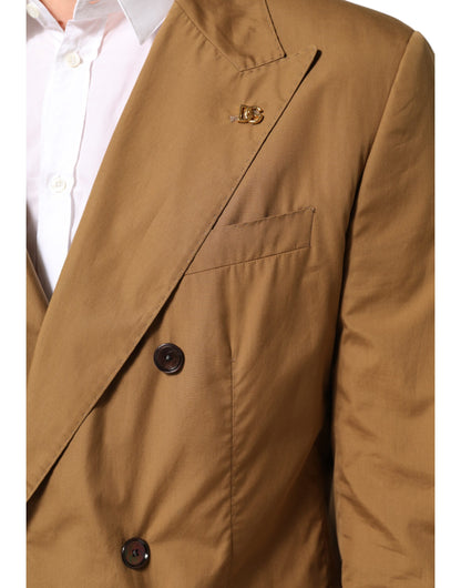 Dolce & Gabbana Brown TAORMINA Double-Breasted 2 Piece Suit