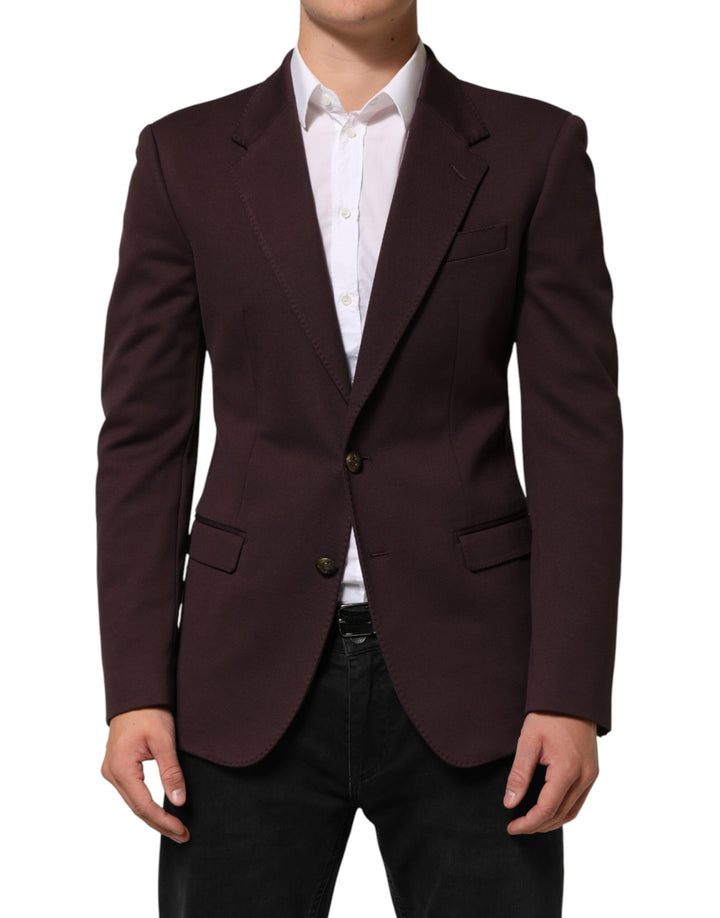 Dolce & Gabbana Americana de Traje Blazer de Algodón Granate de 2 Botones