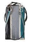 Dolce & Gabbana Bandolera de cuero azul con tarjetero y bolsillo para teléfono
