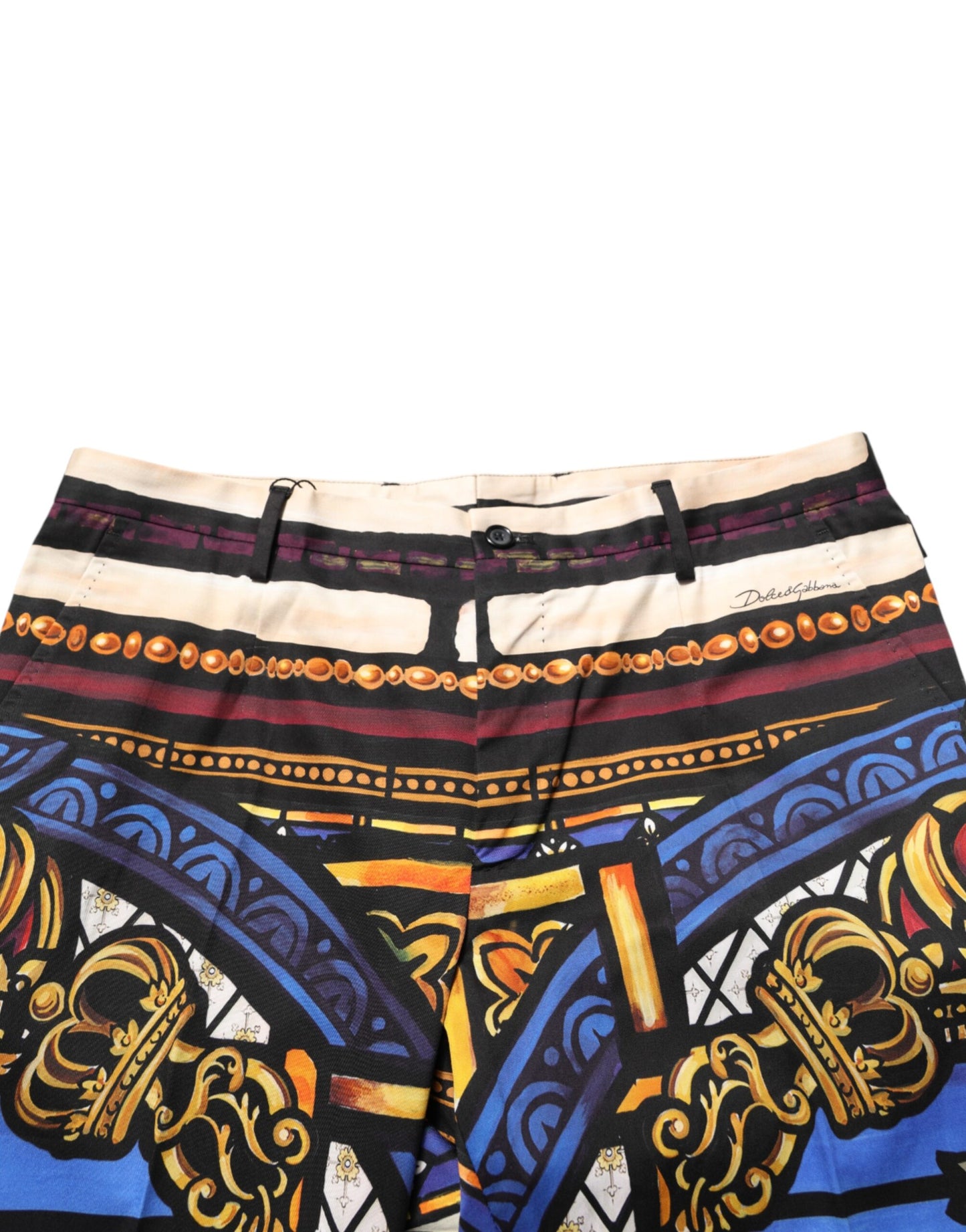 Pantalon fuselé à imprimé Jules César multicolore Dolce & Gabbana