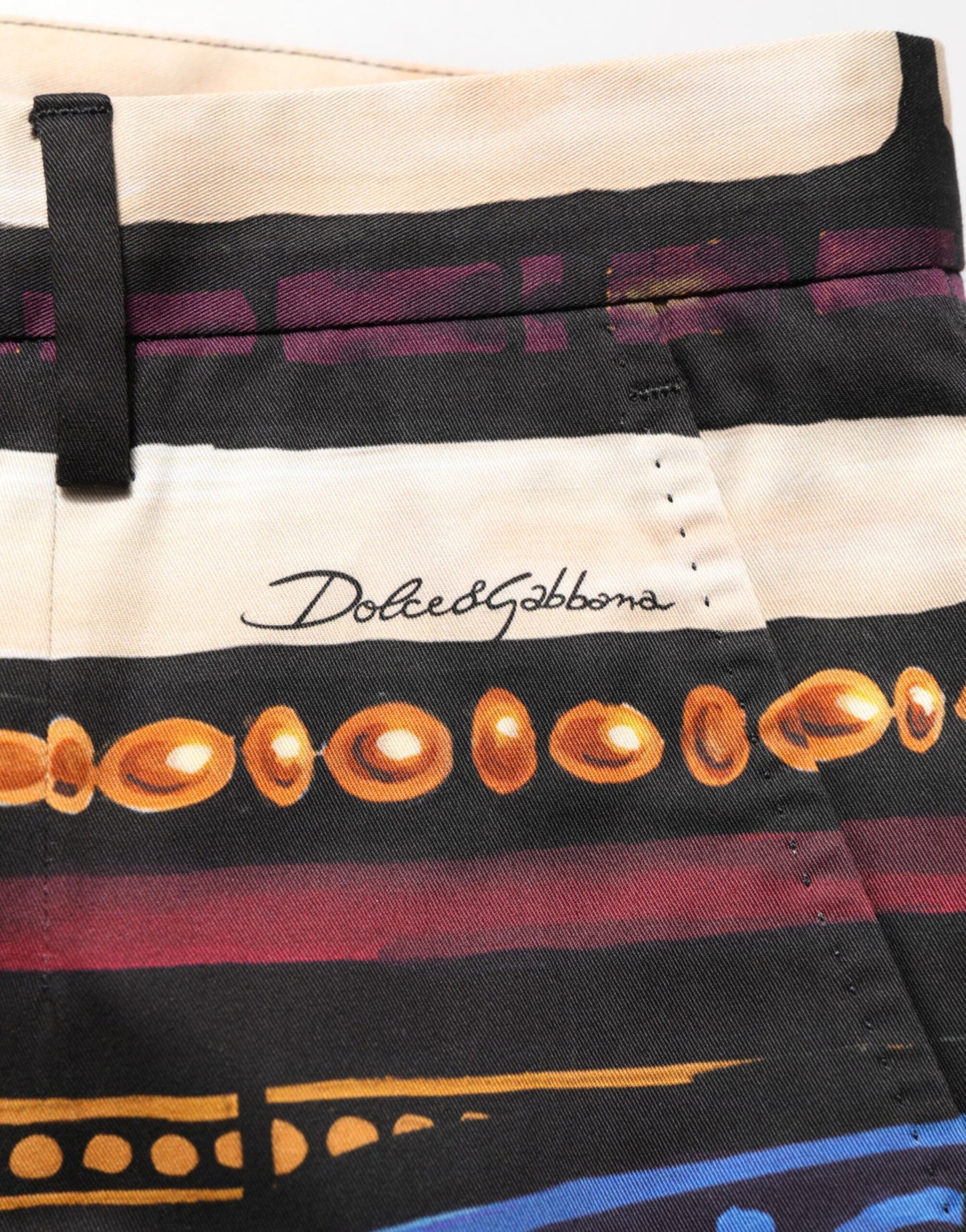 Pantalon fuselé à imprimé Jules César multicolore Dolce & Gabbana