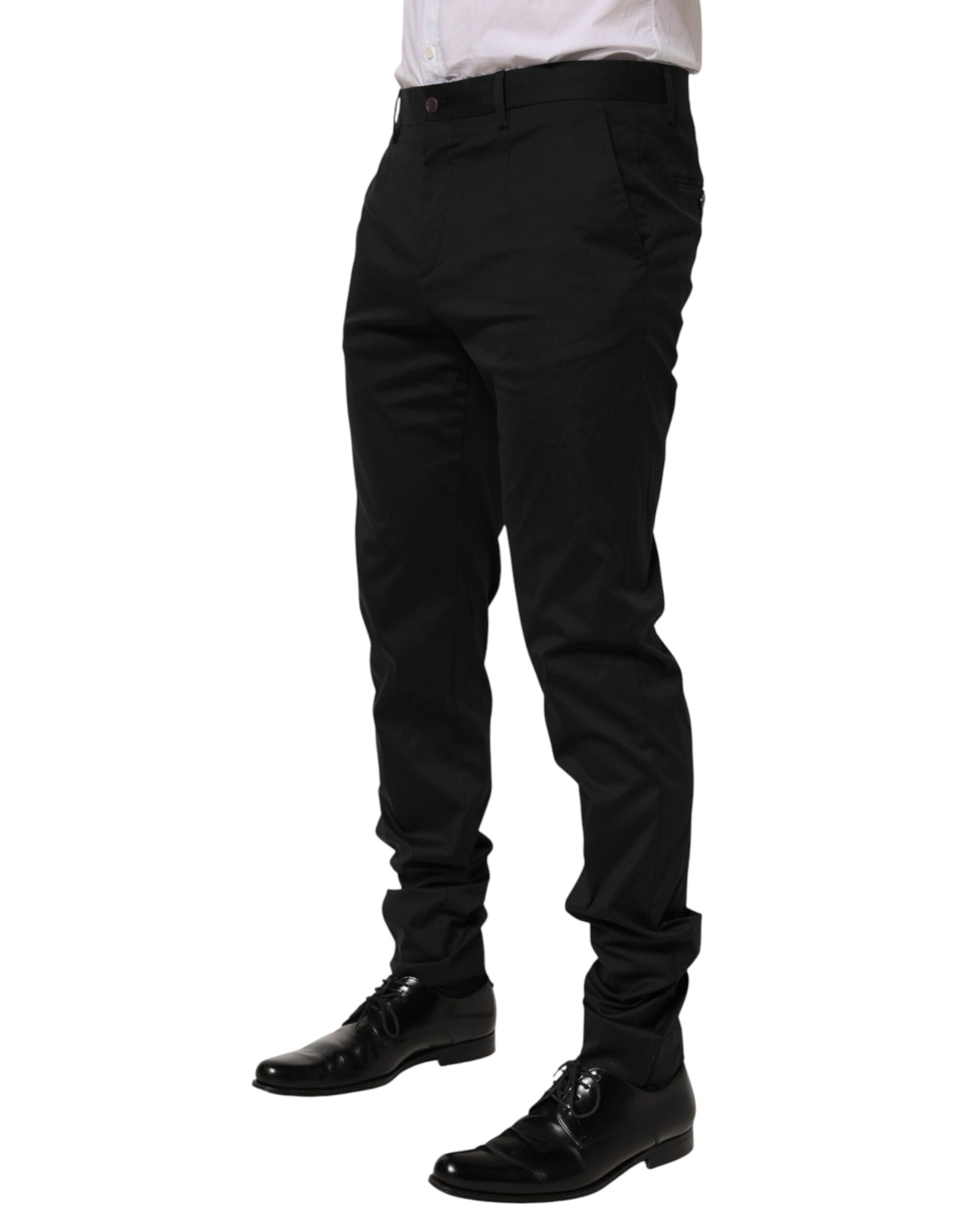 Pantalon de costume noir en coton pour homme Dolce & Gabbana