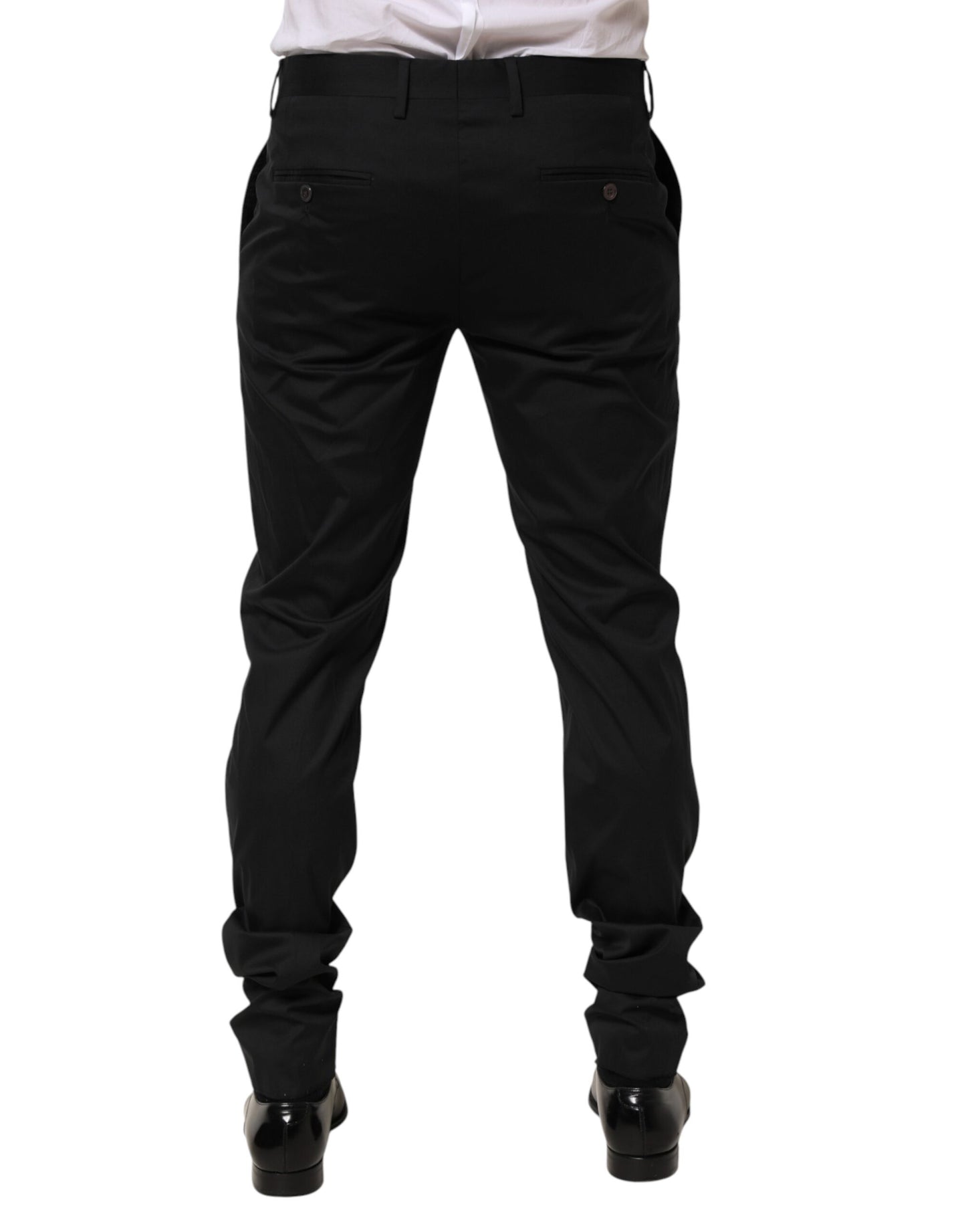 Pantalon de costume noir en coton pour homme Dolce & Gabbana