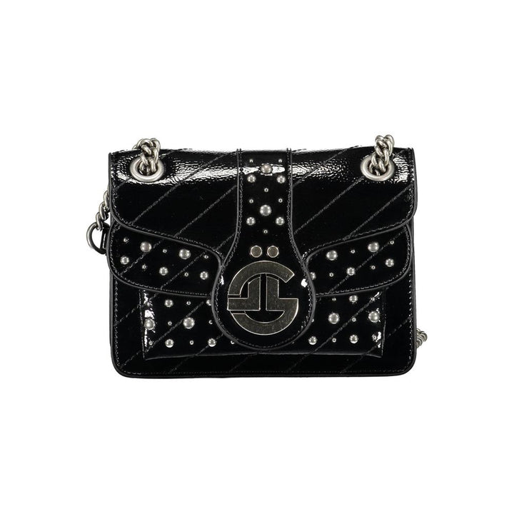 Gaelle Paris Black Polyurethane Women Shoulder Bag