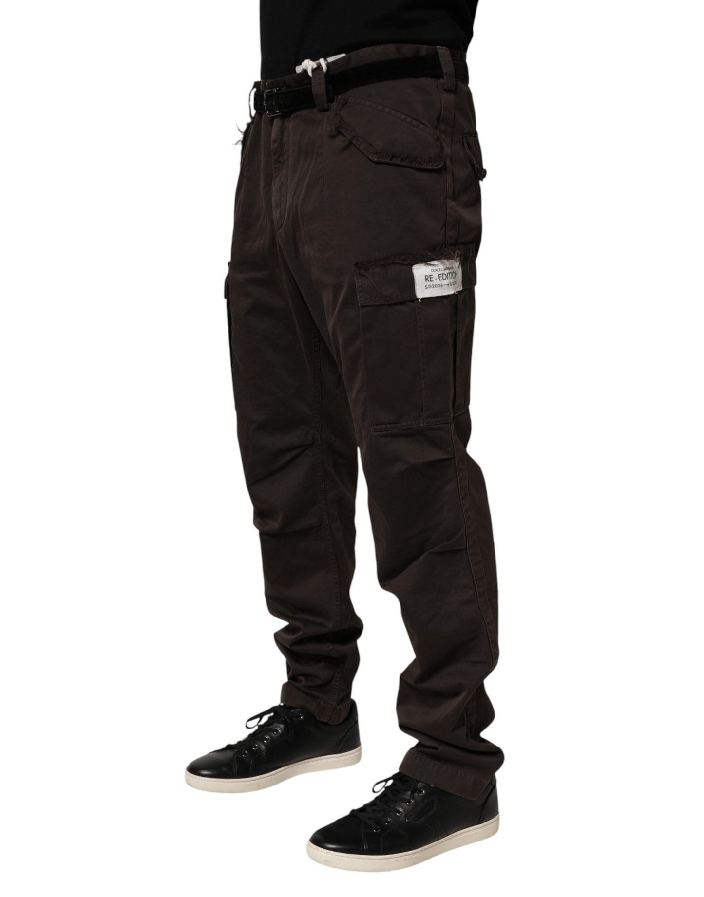 Pantalones cargo de hombre de algodón marrón re-edition Dolce & Gabbana