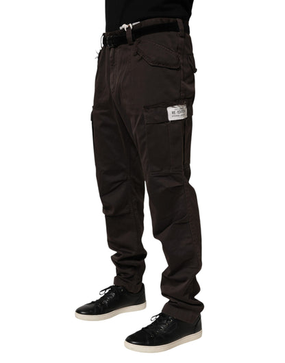 Pantalones cargo de hombre de algodón marrón re-edition Dolce & Gabbana