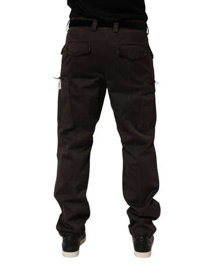 Pantalones cargo de hombre de algodón marrón re-edition Dolce & Gabbana