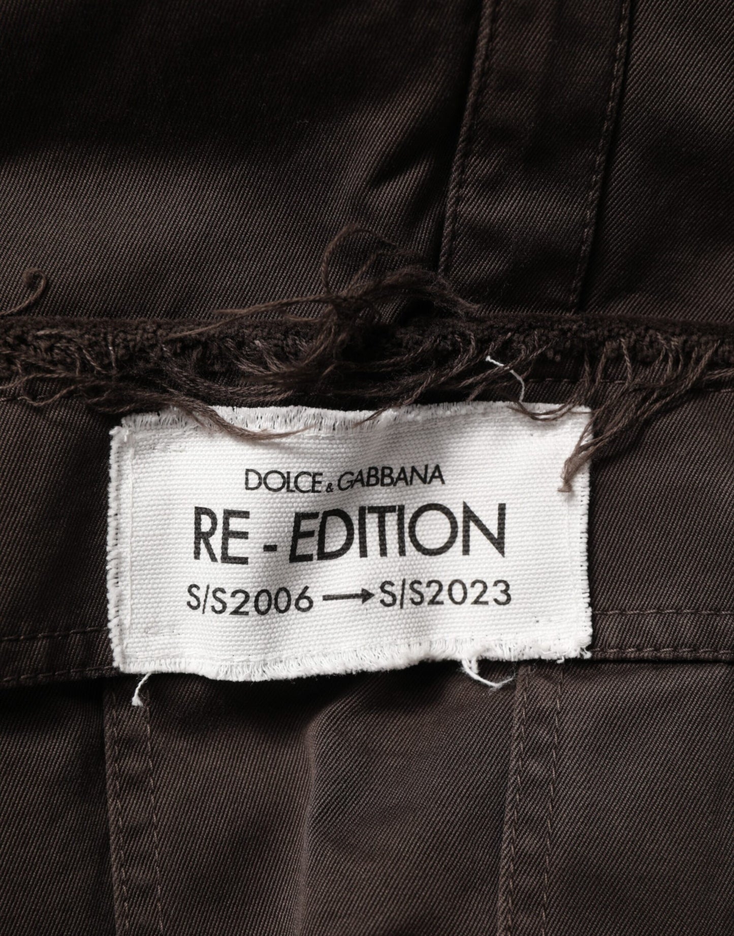 Pantalones cargo de hombre de algodón marrón re-edition Dolce & Gabbana