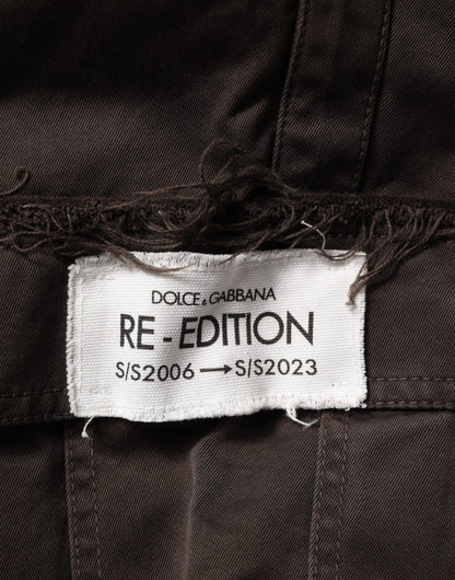 Pantalones cargo de hombre de algodón marrón re-edition Dolce & Gabbana