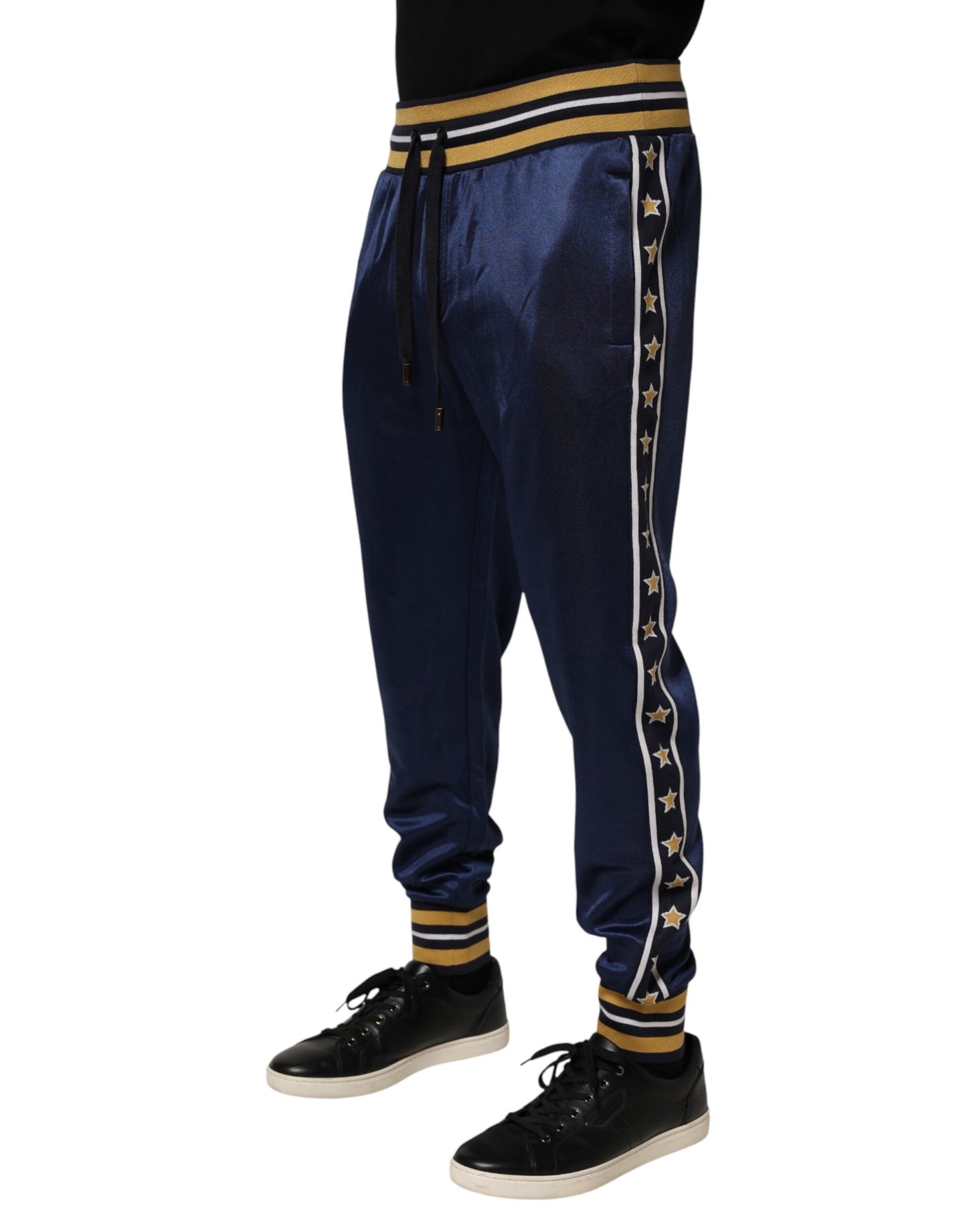 Pantalon de jogging taille mi-haute en nylon bleu Dolce & Gabbana