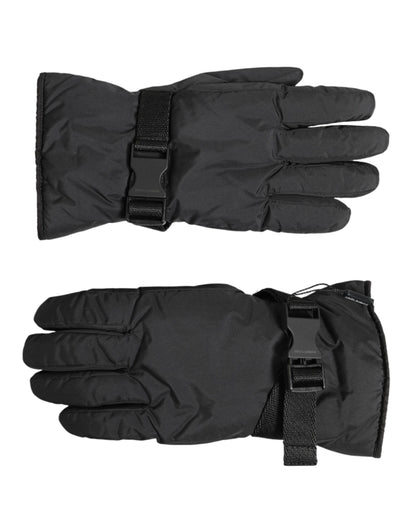 Guantes Cortavientos, Térmicos y Antideslizantes Negros Dolce & Gabbana para Esquí/Invierno