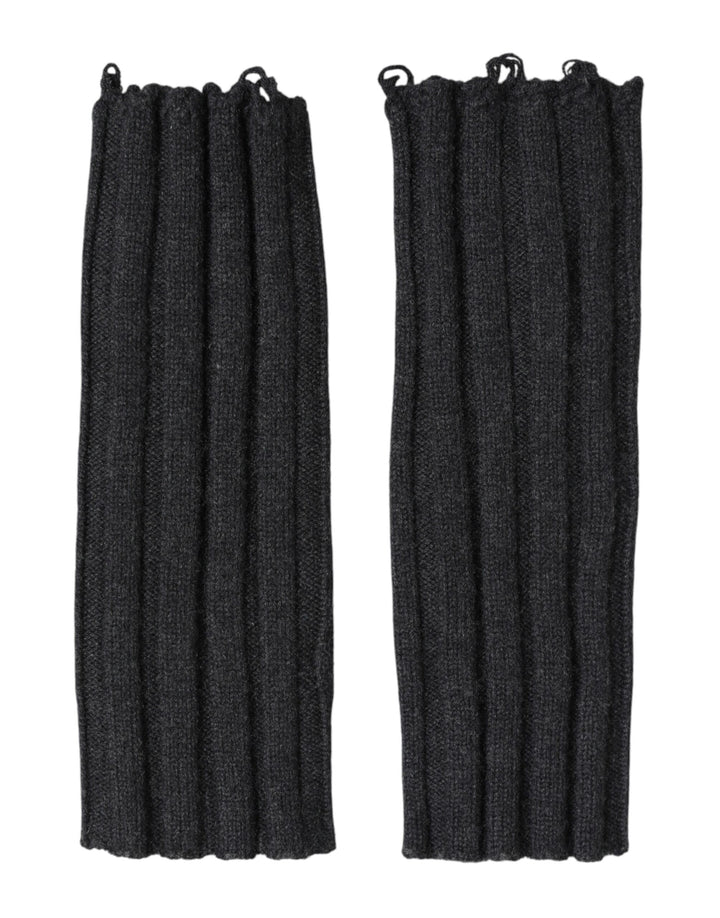Mitaines Dolce & Gabbana en laine vierge noire