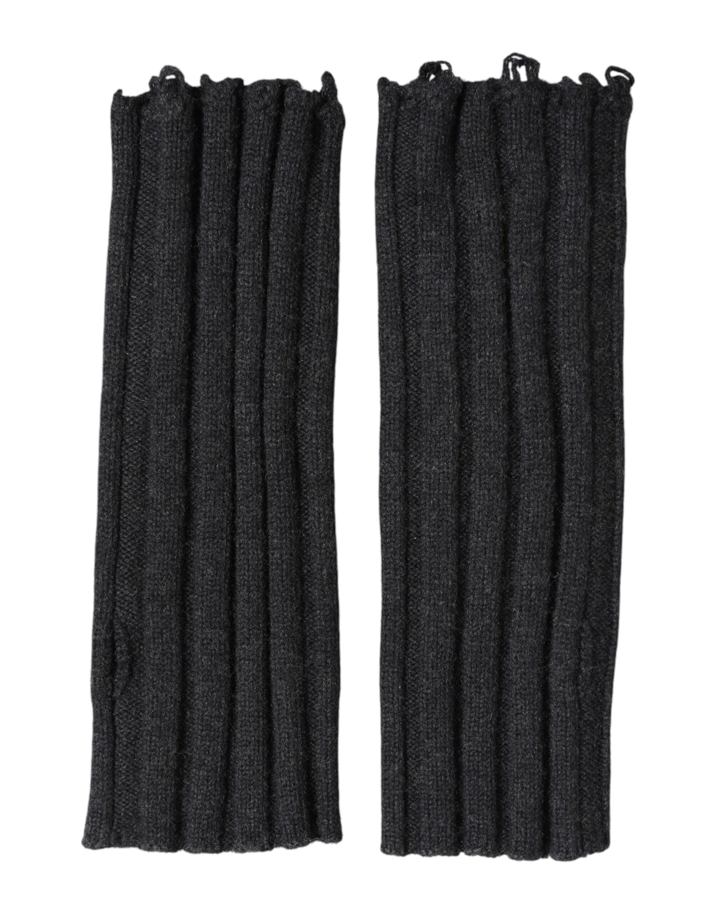 Guantes sin dedos de punto de lana virgen negros de Dolce & Gabbana