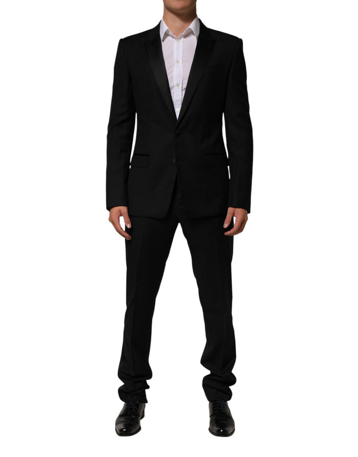 Traje formal de 2 piezas Dolce & Gabbana negro con chaqueta de 2 botones