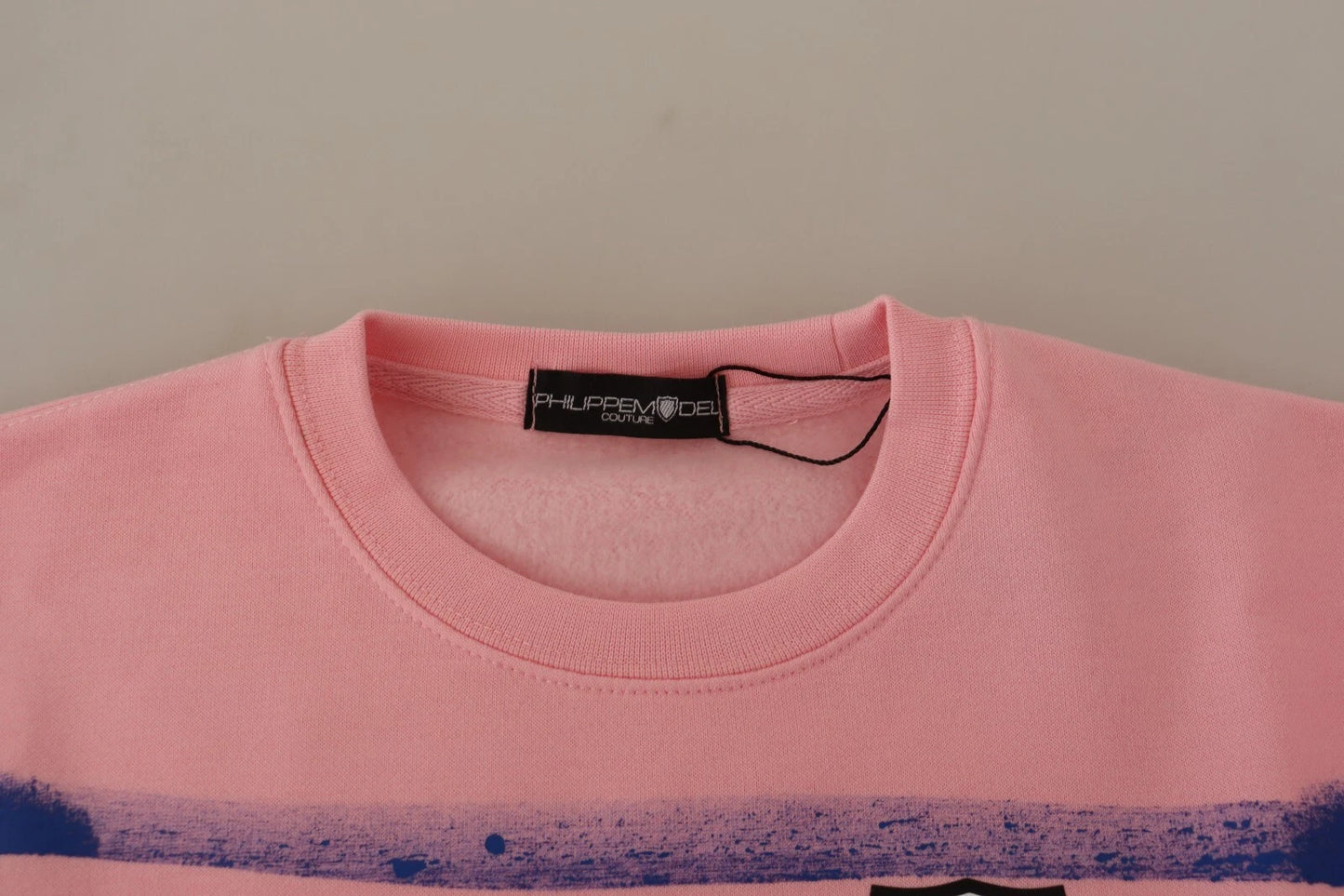 Philippe Model Pink Printed Long Sleeves Pullover Sweater