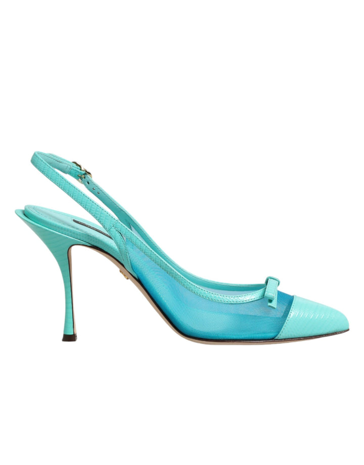 Chaussures à talons escarpins Dolce & Gabbana en cuir bleu et maille