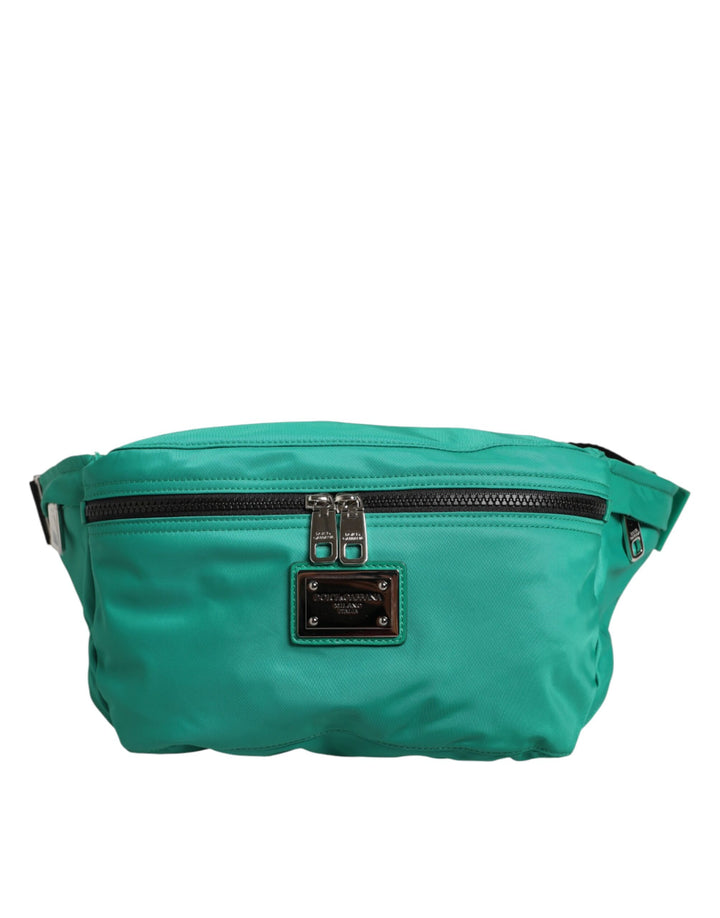 Riñonera de nailon para hombre con placa con logo verde Dolce & Gabbana Borse