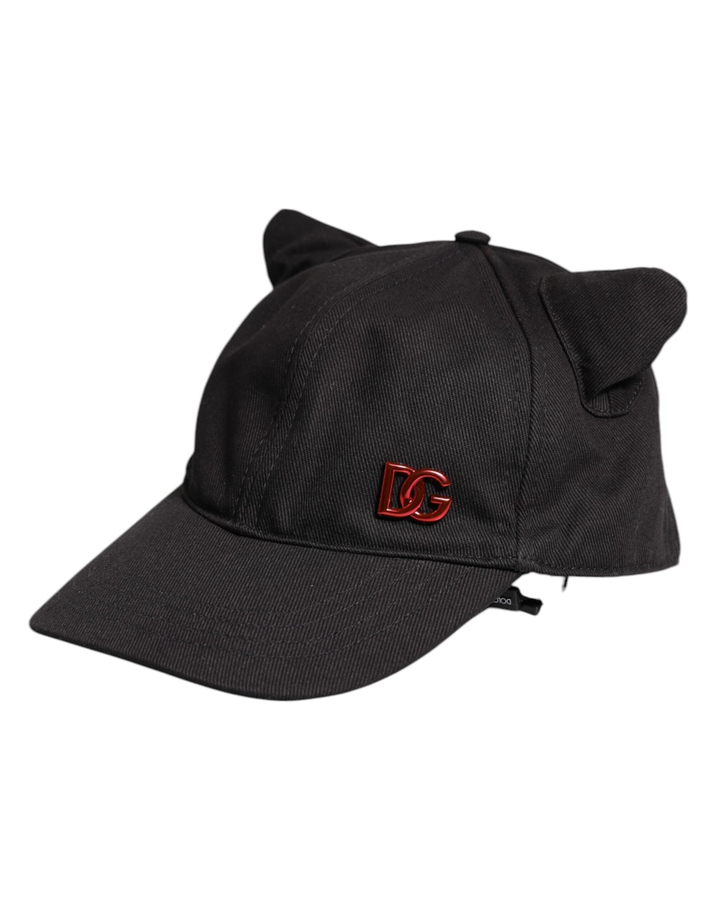 Gorra de béisbol Dolce & Gabbana de algodón negro con parche del logo y 6 paneles