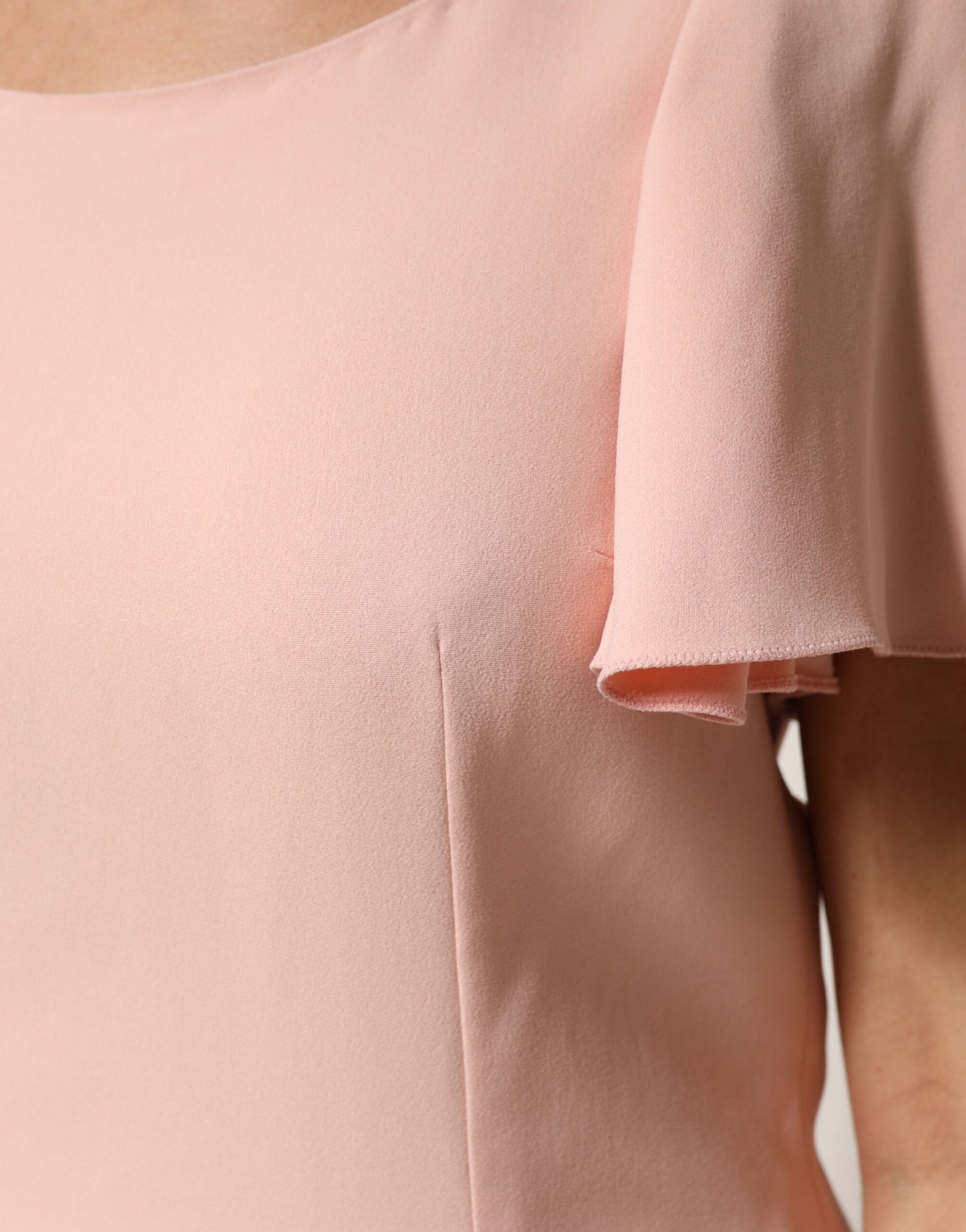 Blusa Dolce & Gabbana de manga corta rosa con cuello redondo