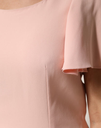 Blusa Dolce & Gabbana de manga corta rosa con cuello redondo