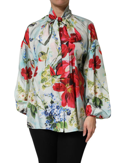 Blusa de manga larga floral multicolor Dolce & Gabbana