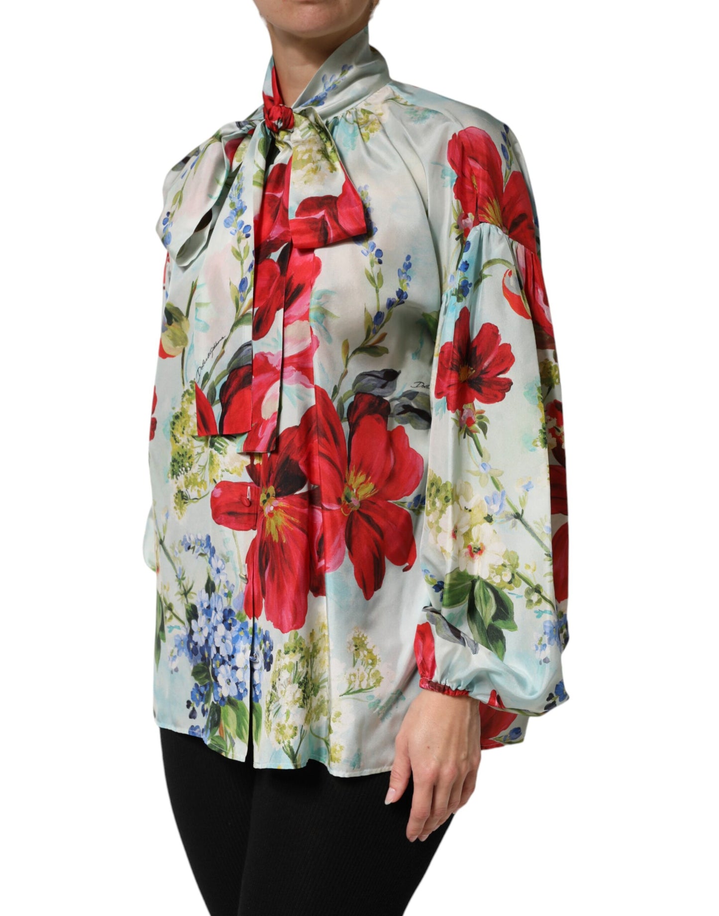 Blusa de manga larga floral multicolor Dolce & Gabbana