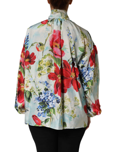 Blusa de manga larga floral multicolor Dolce & Gabbana