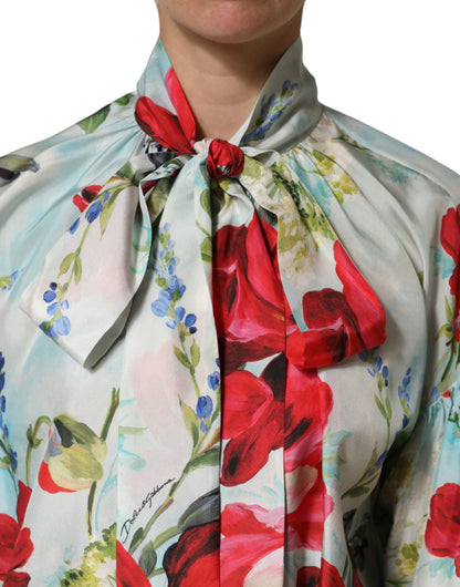 Blusa de manga larga floral multicolor Dolce & Gabbana