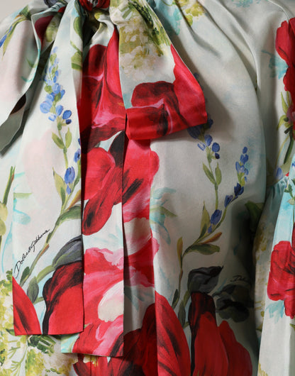 Blusa de manga larga floral multicolor Dolce & Gabbana