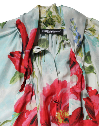 Blusa de manga larga floral multicolor Dolce & Gabbana