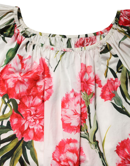 Blusa Dolce & Gabbana Multicolor Floral con Hombros Descubiertos