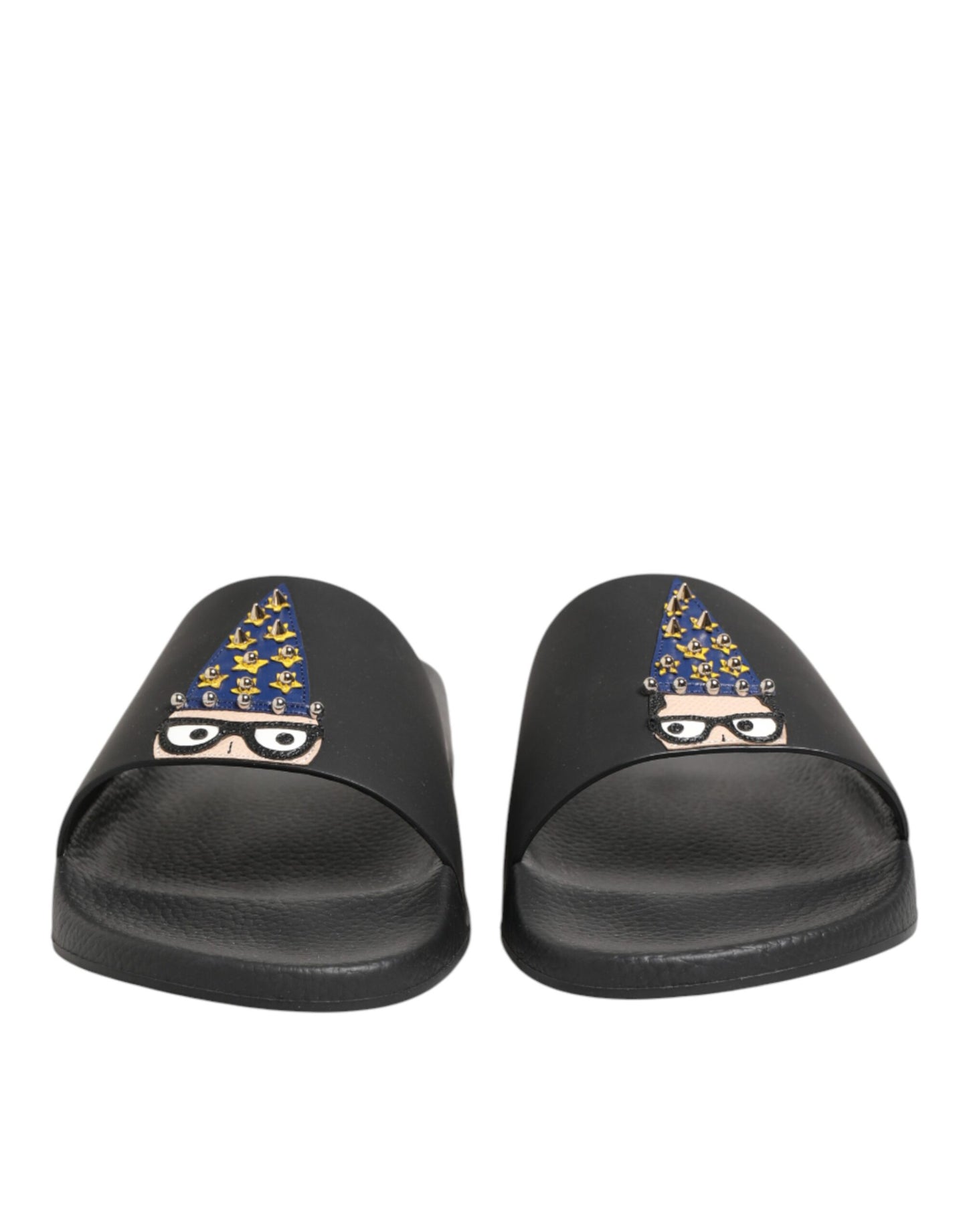 Dolce & Gabbana Sandalias de Piel Negras Zapatos de Playa