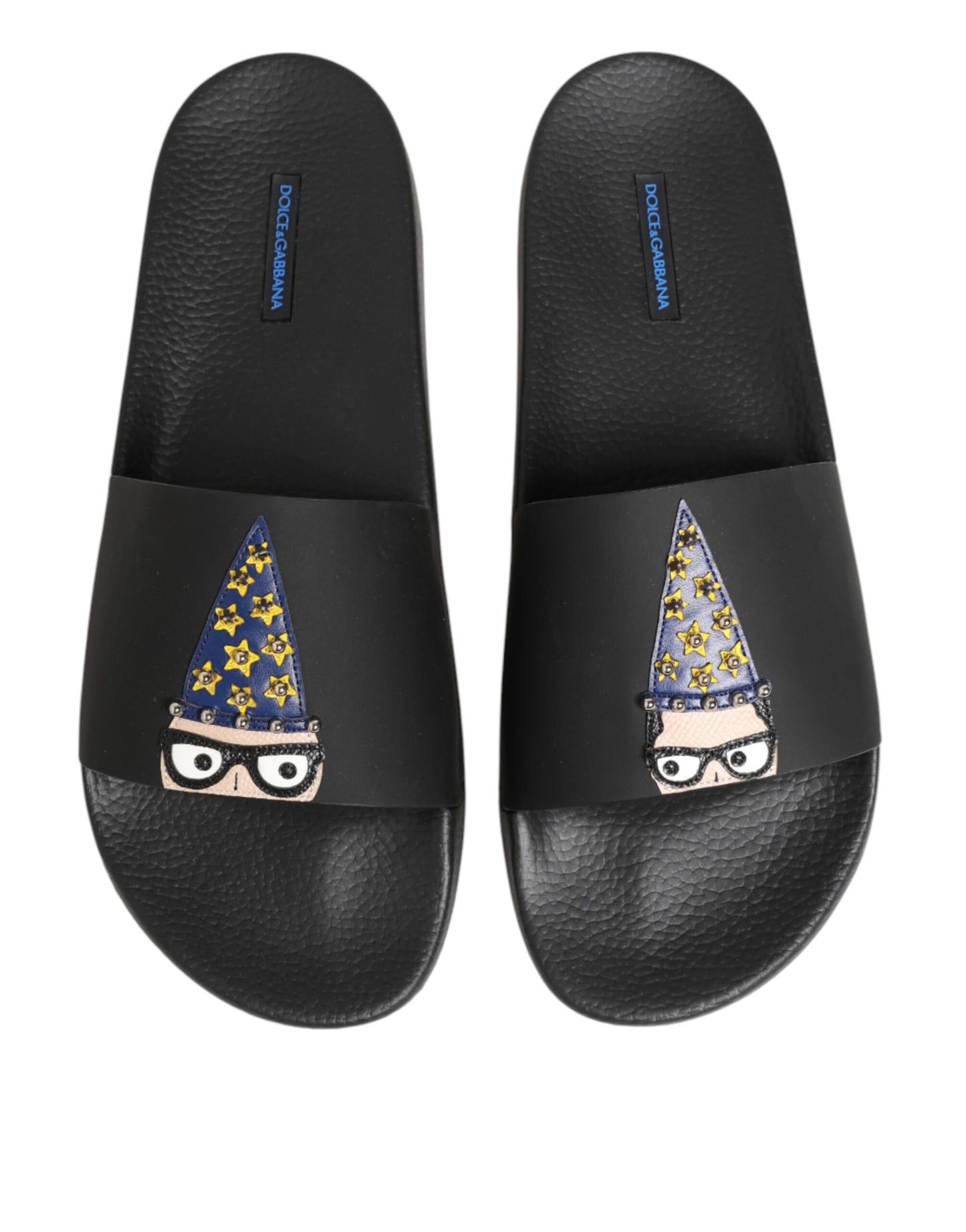Dolce & Gabbana Sandalias de Piel Negras Zapatos de Playa