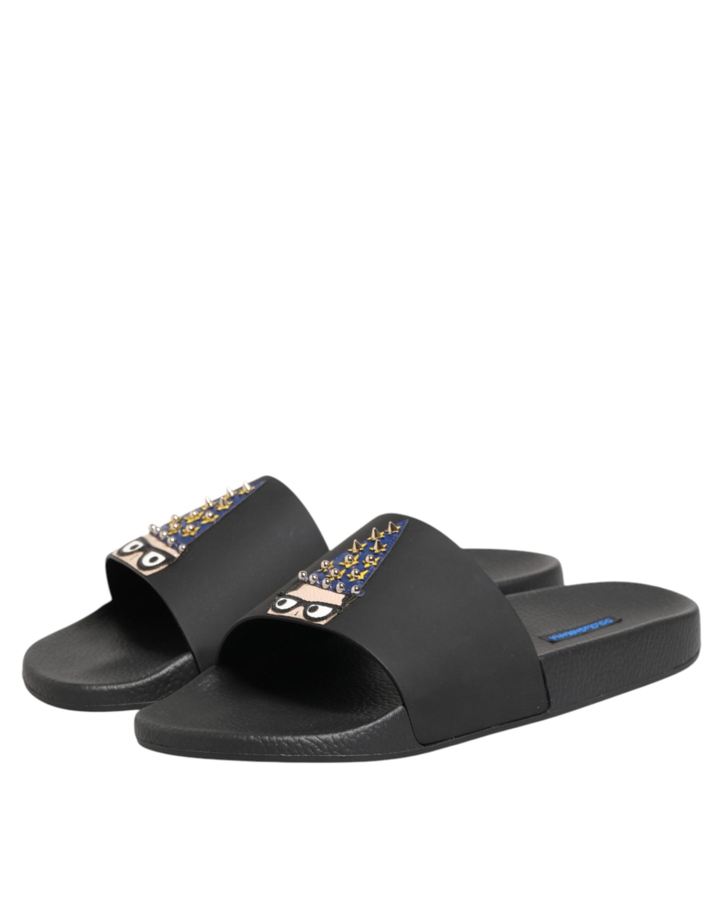 Dolce & Gabbana Sandalias de Piel Negras Zapatos de Playa