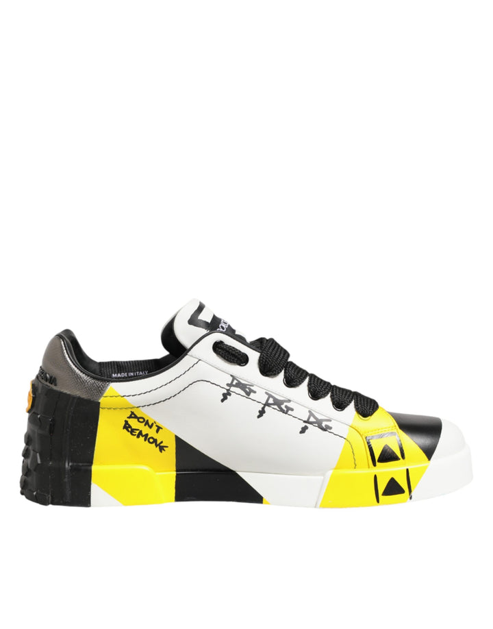 Zapatillas bajas Dolce & Gabbana de cuero multicolor con grafiti