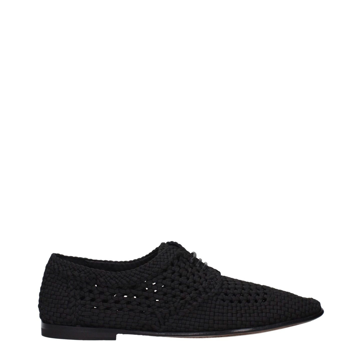 Dolce & Gabbana Black Fabric Oxfords And Derbies
