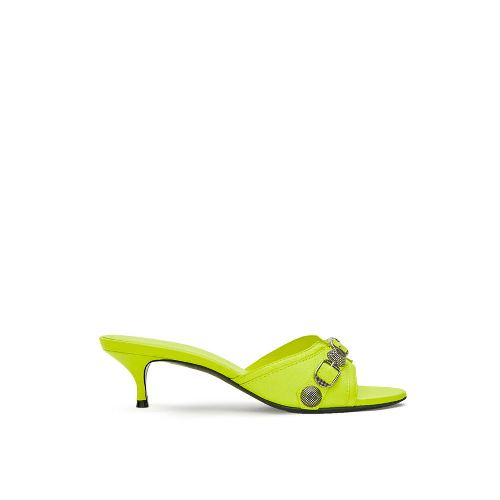 Mules Balenciaga de cuero amarillo