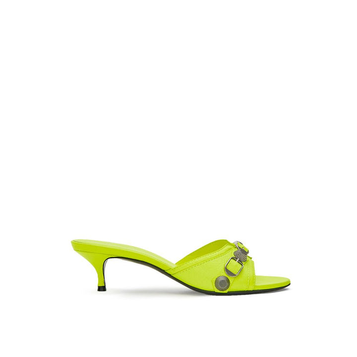 Mules Balenciaga de cuero amarillo