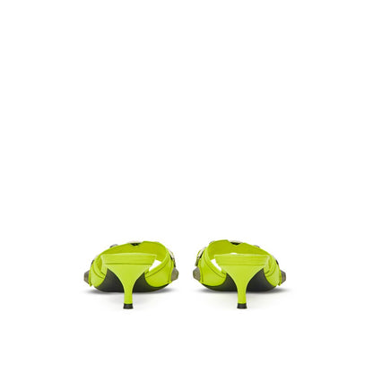 Mules Balenciaga de cuero amarillo